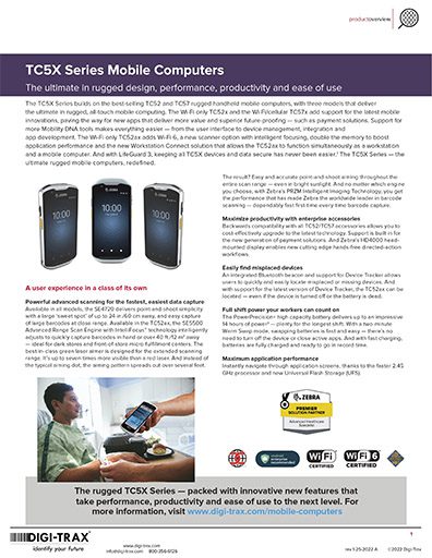 Zebra TC5X Series (TC52x, TC52ax, TC57x) Specification Sheet brochure thumbnail image 512px