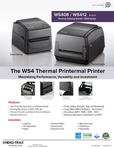 SATO WS4 series desktop printer brochure thumbnail image 512px
