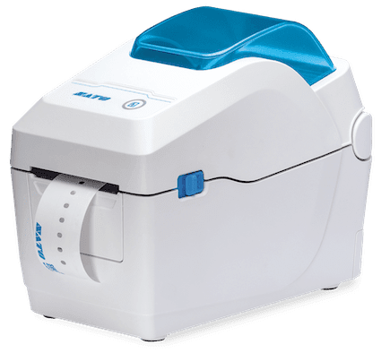 SATO WS2 compact 2" wristband printer left facing for patient identification 425px