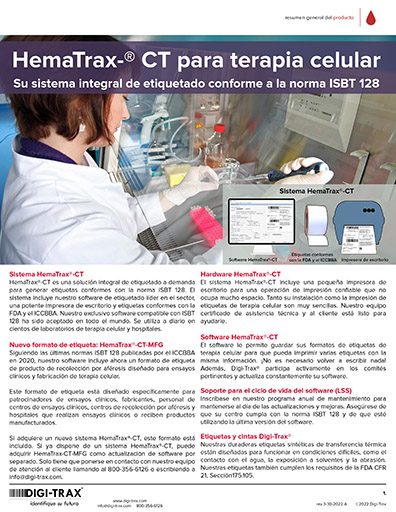 HemaTrax-CT brochure thumbnail image 512px Spanish
